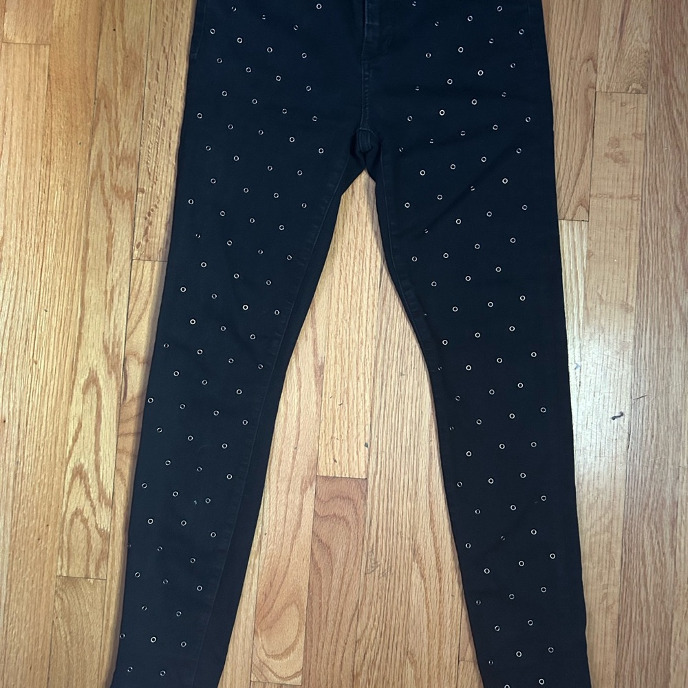 Sam Edelman Black Studded Skinny Jeans